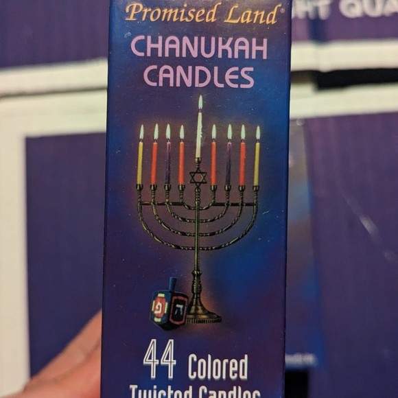 5 Unopened boxes of Hanukkah Chanukah wax colored candles. - Picture 3 of 3